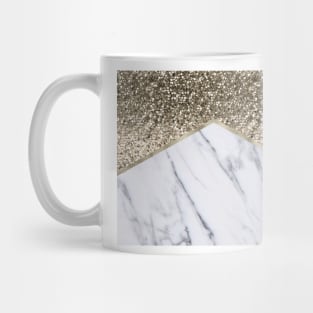 Shimmering golden chevron marble Mug